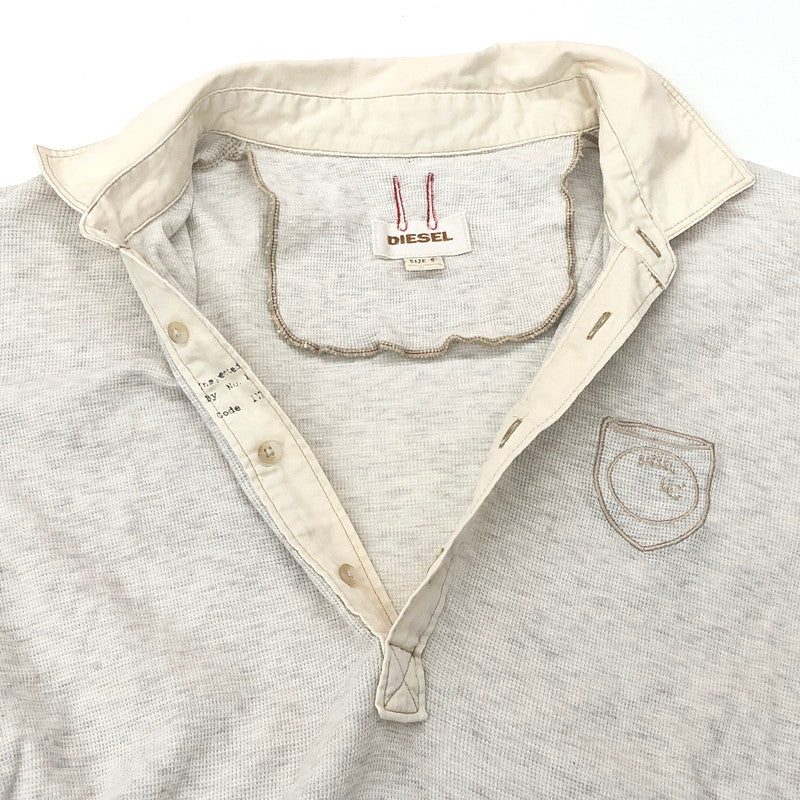 【現状渡し品】【メンズ】 DIESEL ディーゼル S/S SHIRT ポロシャツ 半袖 シャツ トップス 141-250523-rs-04-fur サイズ：S カラー：ライトグレー系/アイボリー系 万代Net店