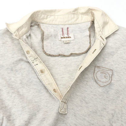【現状渡し品】【メンズ】 DIESEL ディーゼル S/S SHIRT ポロシャツ 半袖 シャツ トップス 141-250523-rs-04-fur サイズ：S カラー：ライトグレー系/アイボリー系 万代Net店