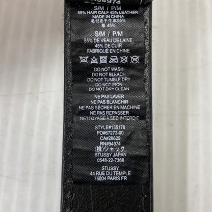 【中古品】【メンズ/レディース】 STUSSY ステューシー PONY HAIR DRESS BELT ポニー ヘアー ドレス ベルト 205-260927-kh-09-izu サイズ：S/M カラー：ベージュ×ブラック 万代Net店