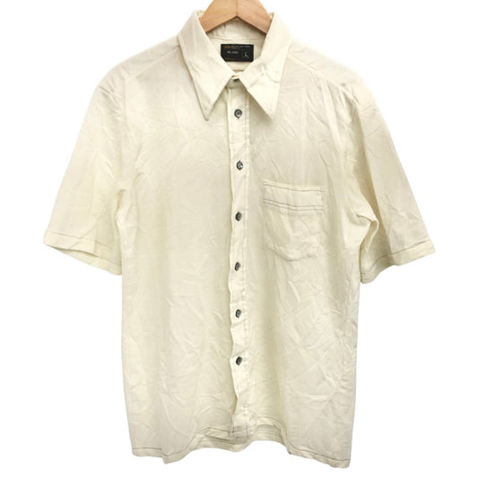 【ジャンク品】【メンズ】 JCPenney ジェーシーペニー S/S SHIRT 半袖 シャツ トップス 無地 古着 ヴィンテージ系 146-251127-rs-07-fur サイズ：L カラー：アイボリー系 万代Net店