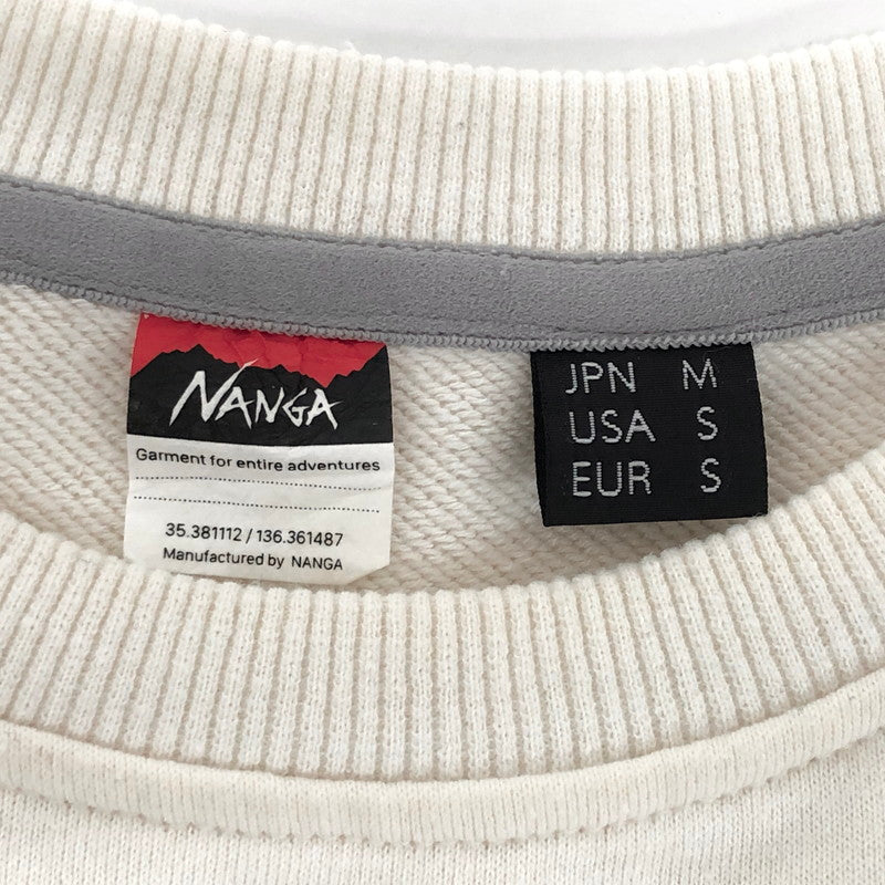 【現状渡し品】【メンズ】 NANGA ナンガ ECO HYBRID CONTOUR MAP LOGO SWEATSHIRT NAG-S22-CS11 スウェット トレーナー 長袖 トップス アウトドア系 144-250826-rs-05-fur サイズ：M カラー：ホワイト 万代Net店
