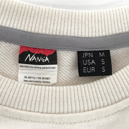 【現状渡し品】【メンズ】 NANGA ナンガ ECO HYBRID CONTOUR MAP LOGO SWEATSHIRT NAG-S22-CS11 スウェット トレーナー 長袖 トップス アウトドア系 144-250826-rs-05-fur サイズ：M カラー：ホワイト 万代Net店