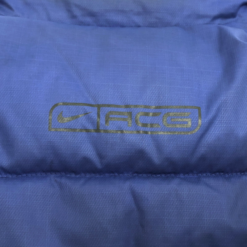 【ジャンク品】【メンズ】 NIKE ACG ナイキ エーシージー DOWN JACKET H20409YNG ダウンジャケット リバーシブル アウター 古着 ヴィンテージ 144-261015-rs-09-furh サイズ：M カラー：ブルー×グレー 万代Net店