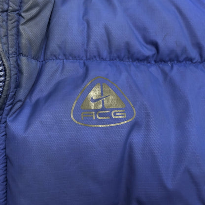 【ジャンク品】【メンズ】 NIKE ACG ナイキ エーシージー DOWN JACKET H20409YNG ダウンジャケット リバーシブル アウター 古着 ヴィンテージ 144-261015-rs-09-furh サイズ：M カラー：ブルー×グレー 万代Net店