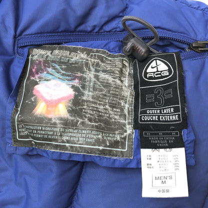 【ジャンク品】【メンズ】 NIKE ACG ナイキ エーシージー DOWN JACKET H20409YNG ダウンジャケット リバーシブル アウター 古着 ヴィンテージ 144-261015-rs-09-furh サイズ：M カラー：ブルー×グレー 万代Net店