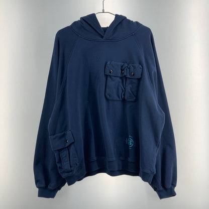 【中古品】【メンズ】 SUPPLIER CARGO POCKET HOODIE パーカー 142-260124-WA-01-iwa サイズ：L カラー：ネイビー 万代Net店