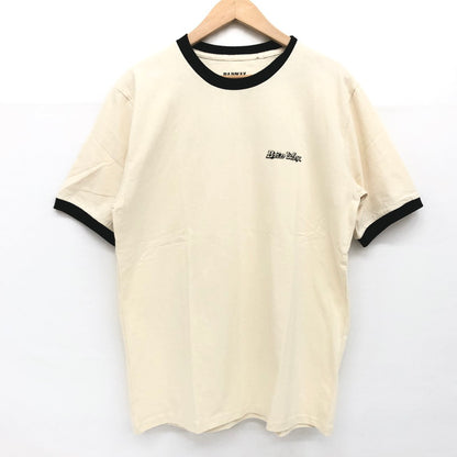 【中古美品】【メンズ/レディース】 BADWAY バッドウェイ Paint logo linger TEE プリント ロゴ リンガー Tシャツ バックプリント 半袖 トップス ストリート系 142-240517-rs-01-fur サイズ：L カラー：オフホワイト/ブラック 万代Net店