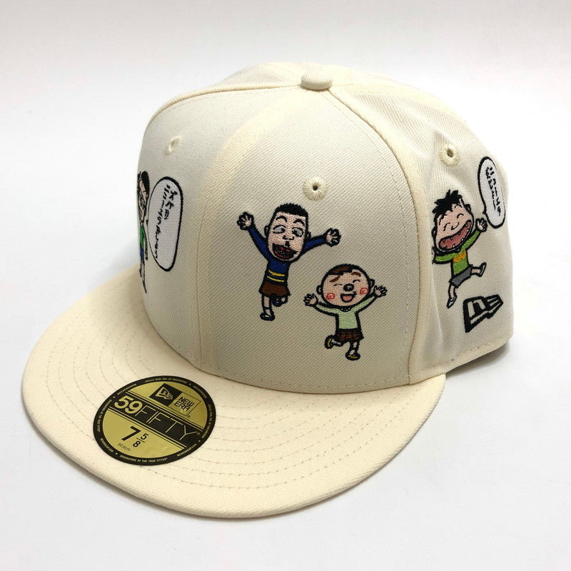 【中古美品】【メンズ/レディース】 NEW ERA ニューエラ × ちびまる子ちゃん 59FIFTY キャップ 帽子 185-251128-rs-03-fur サイズ：7 5/8 (60.6cm) カラー：アイボリー系 万代Net店