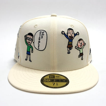 【中古美品】【メンズ/レディース】 NEW ERA ニューエラ × ちびまる子ちゃん 59FIFTY キャップ 帽子 185-251128-rs-03-fur サイズ：7 5/8 (60.6cm) カラー：アイボリー系 万代Net店