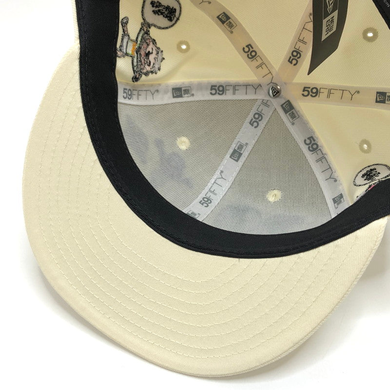 【中古美品】【メンズ/レディース】 NEW ERA ニューエラ × ちびまる子ちゃん 59FIFTY キャップ 帽子 185-251128-rs-03-fur サイズ：7 5/8 (60.6cm) カラー：アイボリー系 万代Net店