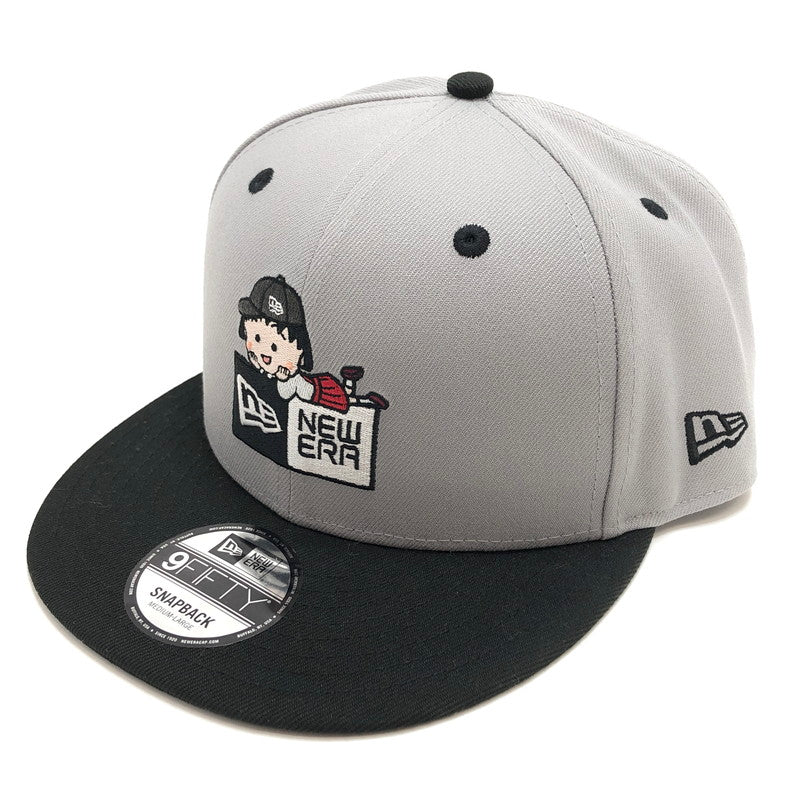 【中古品】【メンズ/レディース】 NEW ERA ニューエラ × ちびまる子ちゃん 9FIFTY キャップ 帽子 185-251128-rs-04-fur サイズ：M/L カラー：グレー/ブラック 万代Net店