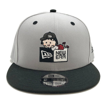 【中古品】【メンズ/レディース】 NEW ERA ニューエラ × ちびまる子ちゃん 9FIFTY キャップ 帽子 185-251128-rs-04-fur サイズ：M/L カラー：グレー/ブラック 万代Net店
