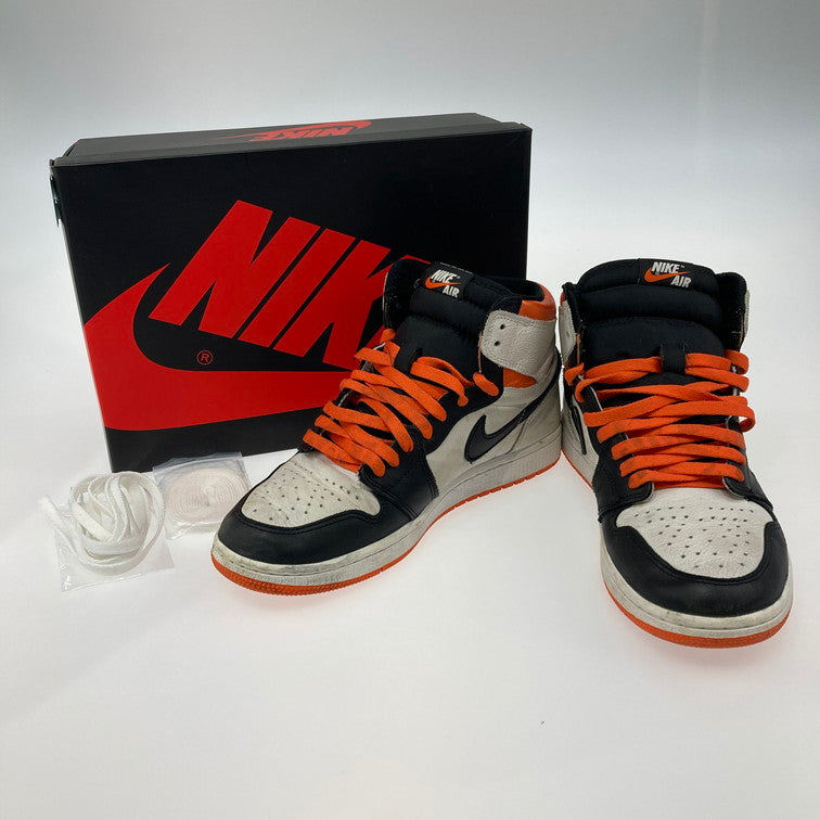 【中古品】【メンズ】 NIKE ナイキ 555088-180 Air Jordan 1 Retro High OG Electro Orange エア ジョーダン 1 レトロ ハイ スニーカー 160-251019-WA-01-iwa サイズ：27.5 カラー：WHITE/BLACK-ELECTRO ORANGE 万代Net店