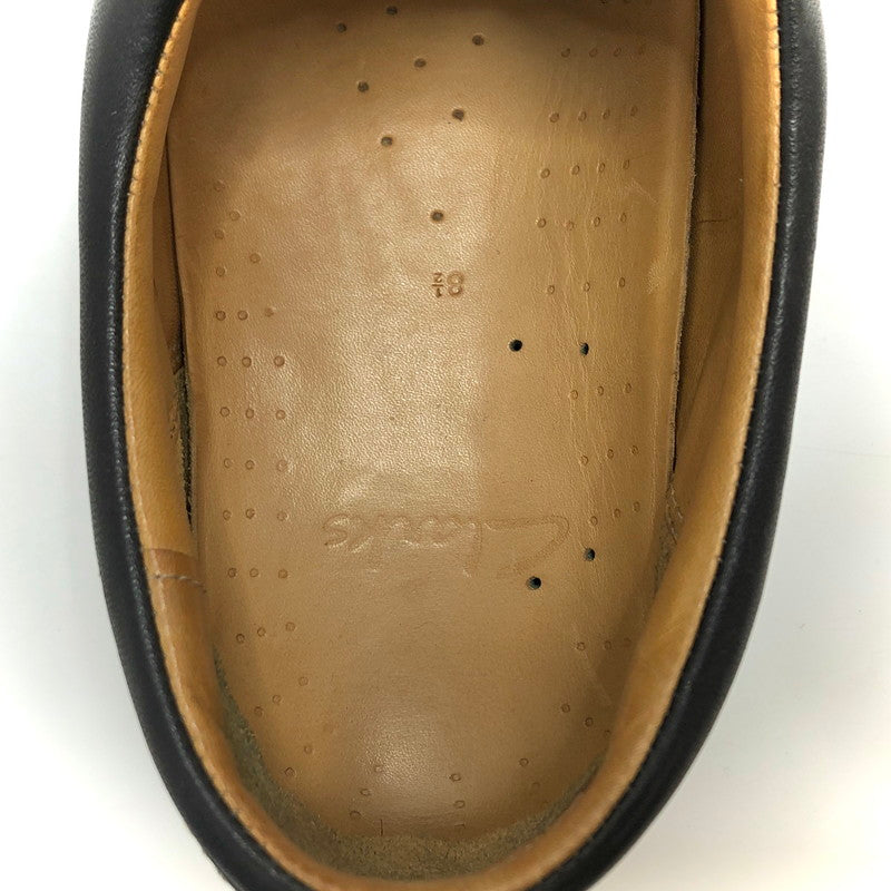 【現状渡し品】【メンズ】 Clarks クラークス 500690 ネイチャーイージー レザーシューズ スリッポン 靴 165-251128-rs-06-fur サイズ：UK8 1/2G (26.5cm相当) カラー：ブラック 万代Net店