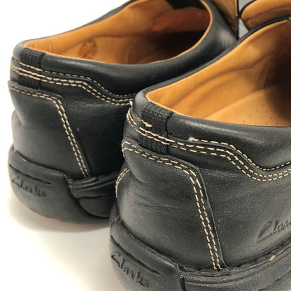 【現状渡し品】【メンズ】 Clarks クラークス 500690 ネイチャーイージー レザーシューズ スリッポン 靴 165-251128-rs-06-fur サイズ：UK8 1/2G (26.5cm相当) カラー：ブラック 万代Net店