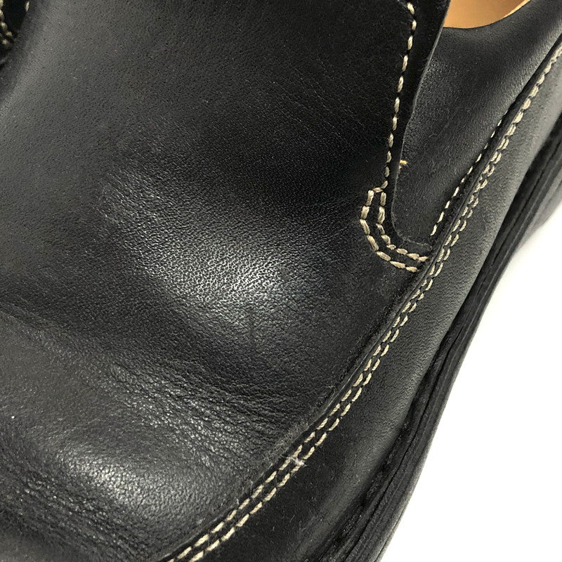 【現状渡し品】【メンズ】 Clarks クラークス 500690 ネイチャーイージー レザーシューズ スリッポン 靴 165-251128-rs-06-fur サイズ：UK8 1/2G (26.5cm相当) カラー：ブラック 万代Net店