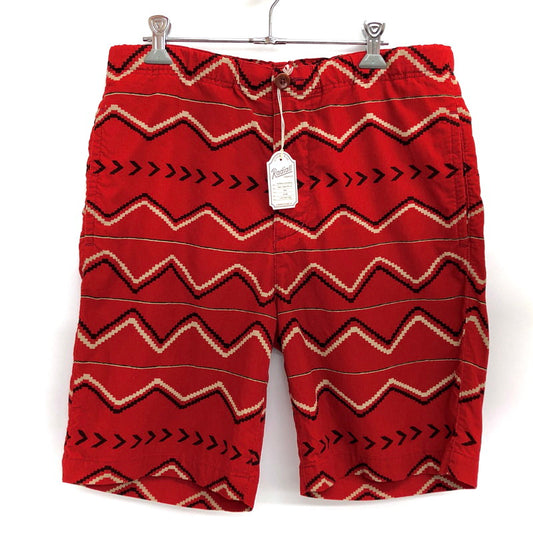 【中古品】【メンズ】 RADIALL ラディアル BUFFALO SHORTS RAD-15SS-PT018 バッファローショーツ ショートパンツ 短パン ボトムス ストリート系 153-250827-rs-06-fur サイズ：L カラー：レッド 万代Net店