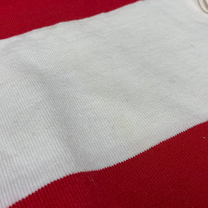 【中古品】【メンズ】 LANDS'END ランズエンド RUGBY SHIRT ラグビー シャツ トップス 長袖 146-260114-kh-02-izu サイズ：XL カラー：レッド×ホワイト 万代Net店
