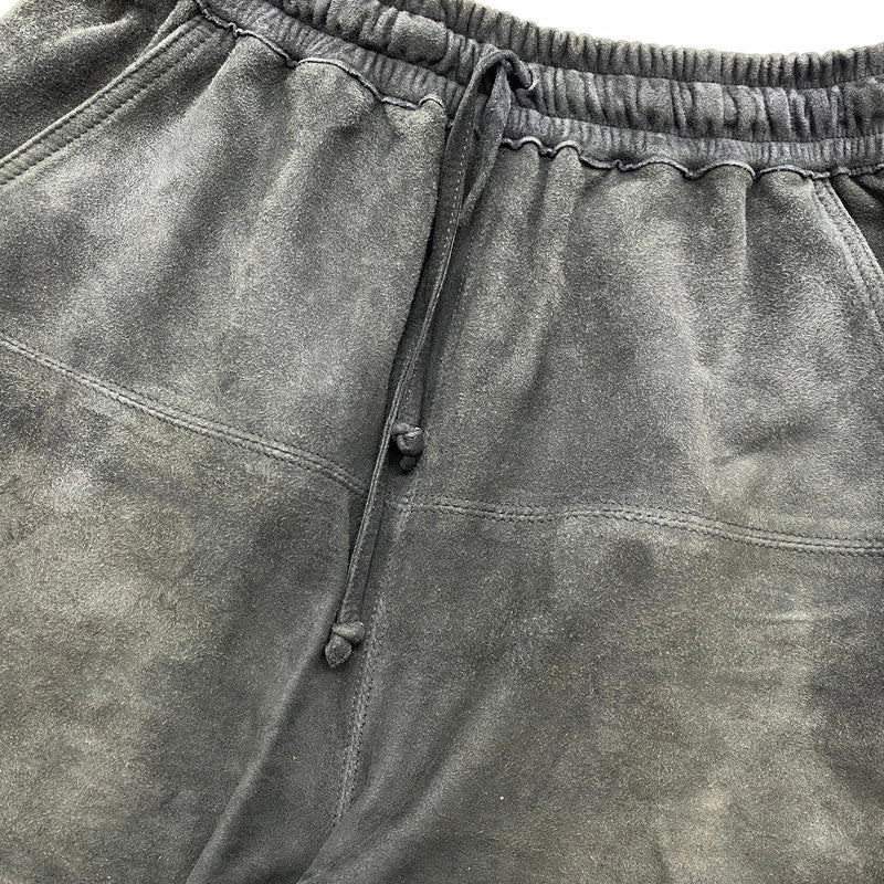 【中古品】【メンズ】 MAREA ERRE マレアエッレ GOAT SUEDE SHORTS ゴート スエード ショーツ ショートパンツ ボトムス 151-260901-kh-08-izu サイズ：S カラー：ブラック 万代Net店