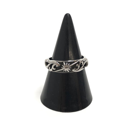 【中古品】【メンズ/レディース】 SAAD サード SUN SYMBOL RING サンシンボル 太陽神 リング 指輪 SUS316L アクセサリー 191-261016-rs-03-fur サイズ：表記なし(実寸：約11号) カラー：シルバー 万代Net店