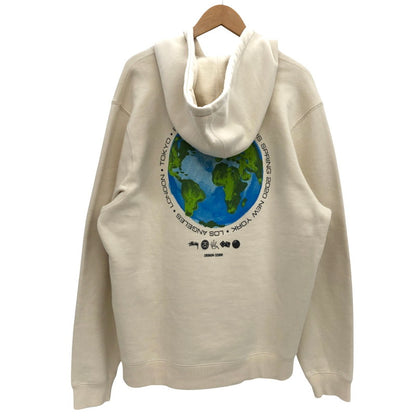 【中古品】【メンズ】 STUSSY ステューシー Global Design Corp Hooded Sweat 1924506 プルオーバー フーディ パーカー 長袖 トップス ストリート系 142-250110-rs-02-fur サイズ：L カラー：クリーム系 万代Net店