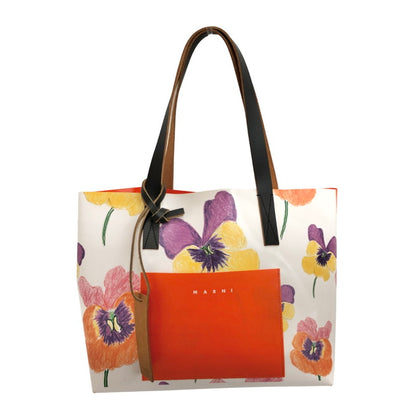 【中古品】【レディース】 TOTE BAG SHMP0066A0 トートバッグ 花柄 バッグ 鞄 188-260209-rs-02-fur カラー：オレンジ 万代Net店