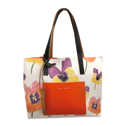 【中古品】【レディース】 TOTE BAG SHMP0066A0 トートバッグ 花柄 バッグ 鞄 188-260209-rs-02-fur カラー：オレンジ 万代Net店