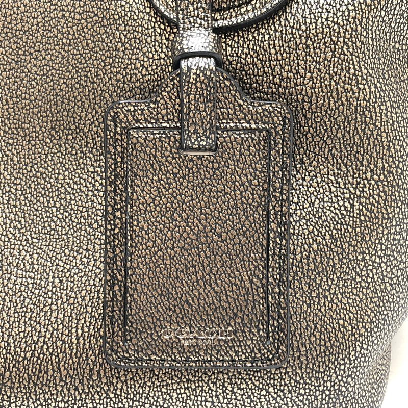 【中古品】【レディース】 COACH コーチ 33744 タクシー ジップ トップ トート トートバッグ 鞄 180-261016-rs-06-fur カラー：メタリックブロンズ 万代Net店