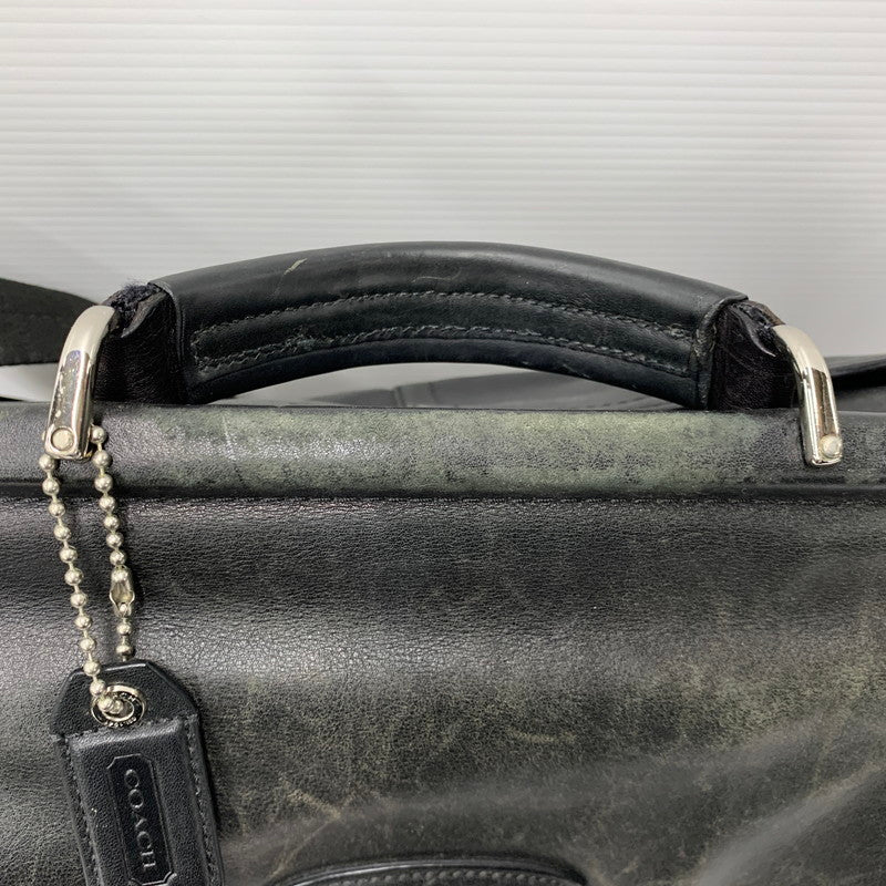 【現状渡し品】【メンズ】 COACH コーチ F70098 BEEKMAN BLACK LEATHER BRIEFCASE ビークマン ブラック レザー ブリーフケース ビジネスバッグ カバン 鞄 180-250112-mm-2-izu カラー：ブラック 黒 万代Net店