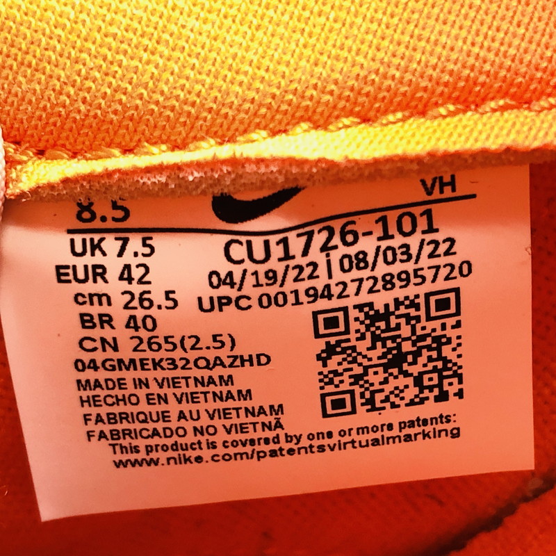 【現状渡し品】【メンズ】 NIKE ナイキ DUNK LOW SP "SYRACUSE" CU1726-101 ダンク ロー SP "シラキュース" スニーカー シューズ 靴 160-250828-hn-01-fur サイズ：26.5cm US 8.5 カラー：オレンジ/ホワイト 万代Net店