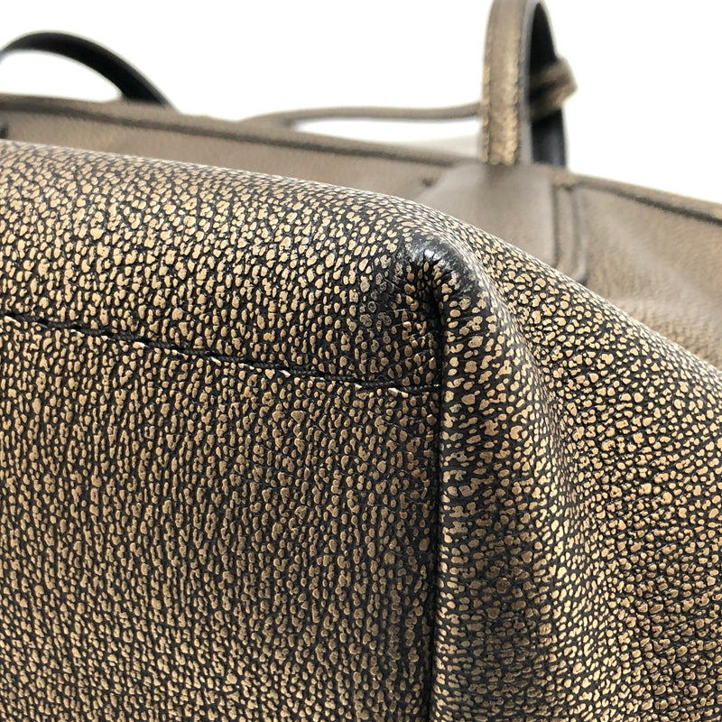 【中古品】【レディース】 COACH コーチ 33744 タクシー ジップ トップ トート トートバッグ 鞄 180-261016-rs-06-fur カラー：メタリックブロンズ 万代Net店