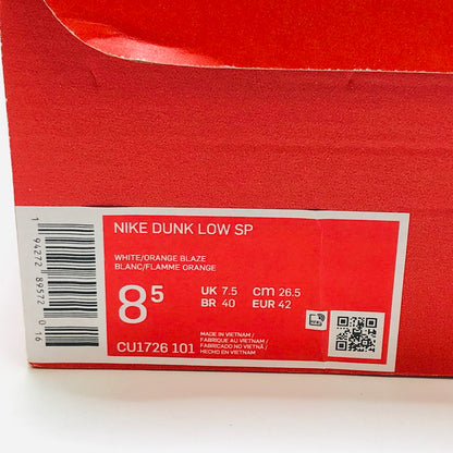 【現状渡し品】【メンズ】 NIKE ナイキ DUNK LOW SP "SYRACUSE" CU1726-101 ダンク ロー SP "シラキュース" スニーカー シューズ 靴 160-250828-hn-01-fur サイズ：26.5cm US 8.5 カラー：オレンジ/ホワイト 万代Net店