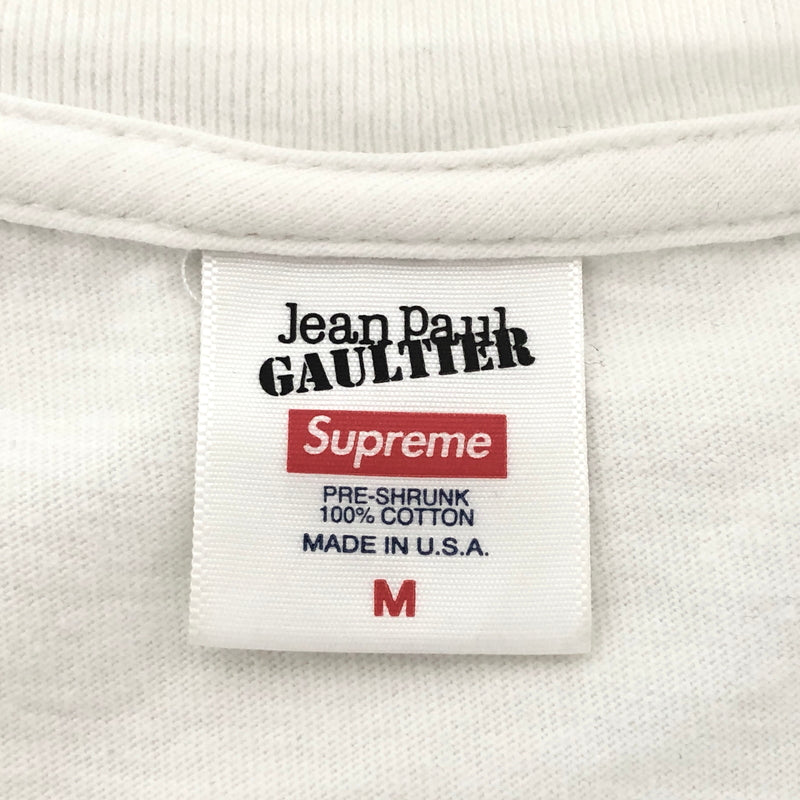 【現状渡し品】【メンズ】 SUPREME × JEAN PAUL GAULTIER シュプリーム ジャンポール・ゴルチエ S/S TEE 半袖 Tシャツ トップス 古着 149-261016-rs-07-fur サイズ：M カラー：ホワイト 万代Net店