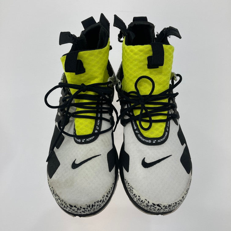 【中古品】【メンズ】 NIKE ナイキ AH7832-100 AIR PRESTO MID / ACRONYM WHITE/BLACK-DYNAMIC YELLOW 靴 スニーカー 本体のみ（箱なし） 160-251223-WA-11-iwa サイズ：28cm カラー：ホワイト ブラック イエロー 万代Net店