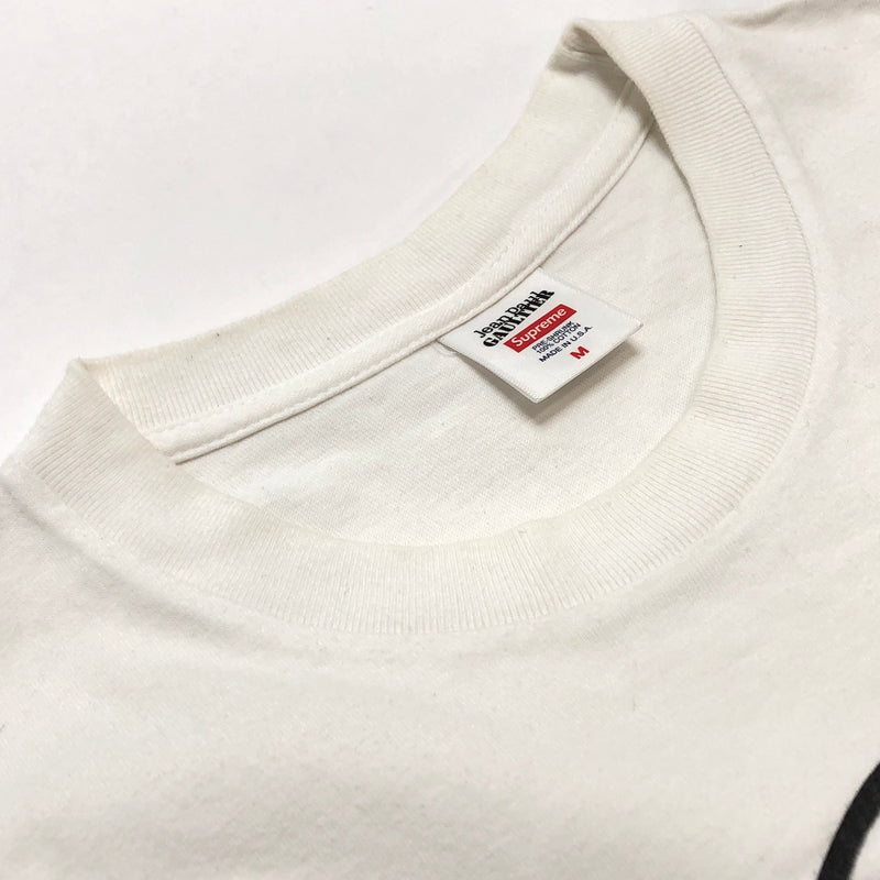 【現状渡し品】【メンズ】 SUPREME × JEAN PAUL GAULTIER シュプリーム ジャンポール・ゴルチエ S/S TEE 半袖 Tシャツ トップス 古着 149-261016-rs-07-fur サイズ：M カラー：ホワイト 万代Net店