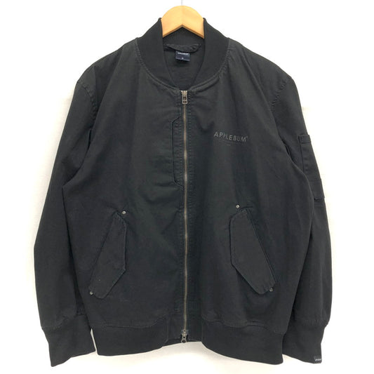 【現状渡し品】【メンズ】 APPLEBUM アップルバム ONE LOVE MA-1 JACKET ワンラブ ジャケット ブルゾン アウター ストリート系  142-250110-rs-05-fur サイズ：XL カラー：ブラック 万代Net店