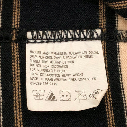 【中古品】【メンズ】 WESTRIDE ウエストライド BORDER S/S TEE ボーダー Tシャツ 半袖 トップス アメカジ系 145-250526-rs-05-fur サイズ：38 カラー：ブラック/ベージュ 万代Net店