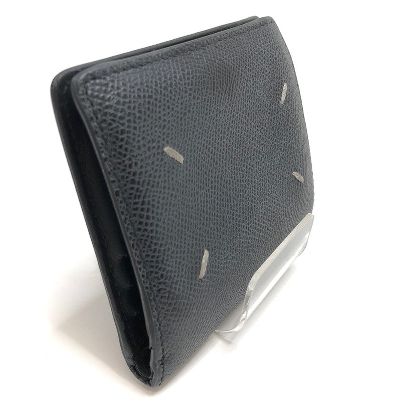 【現状渡し品】【レディース】 MAISON MARGIELA メゾンマルジェラ 4-STITCH BI-FOLD WALLET SA3UI0007 二つ折り財布 コンパクトウォレット 200-260507-rs-03-fur カラー：ブラック 万代Net店