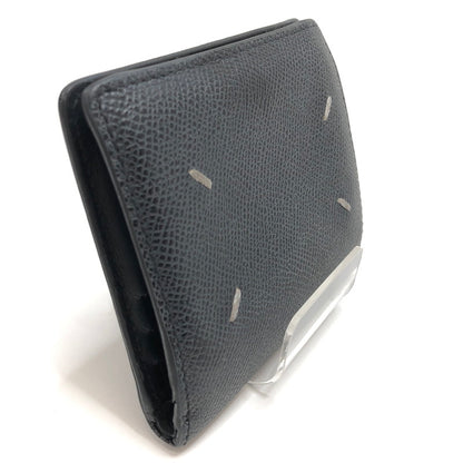 【現状渡し品】【レディース】 MAISON MARGIELA メゾンマルジェラ 4-STITCH BI-FOLD WALLET SA3UI0007 二つ折り財布 コンパクトウォレット 200-260507-rs-03-fur カラー：ブラック 万代Net店