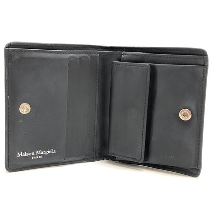 【現状渡し品】【レディース】 MAISON MARGIELA メゾンマルジェラ 4-STITCH BI-FOLD WALLET SA3UI0007 二つ折り財布 コンパクトウォレット 200-260507-rs-03-fur カラー：ブラック 万代Net店
