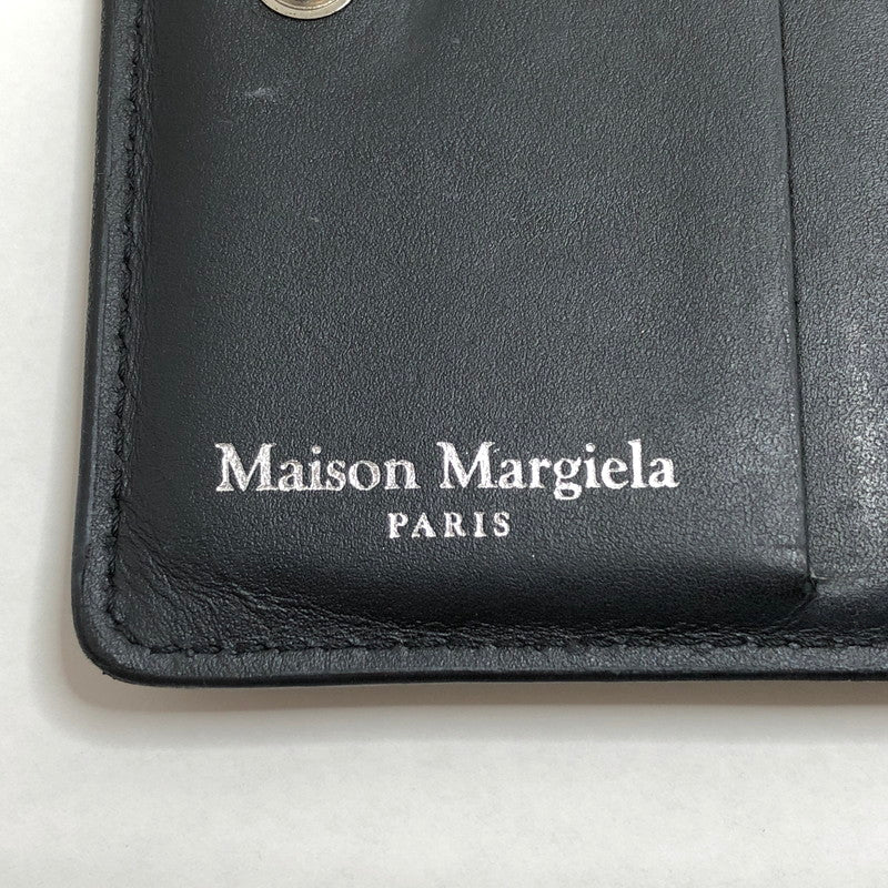 【現状渡し品】【レディース】 MAISON MARGIELA メゾンマルジェラ 4-STITCH BI-FOLD WALLET SA3UI0007 二つ折り財布 コンパクトウォレット 200-260507-rs-03-fur カラー：ブラック 万代Net店