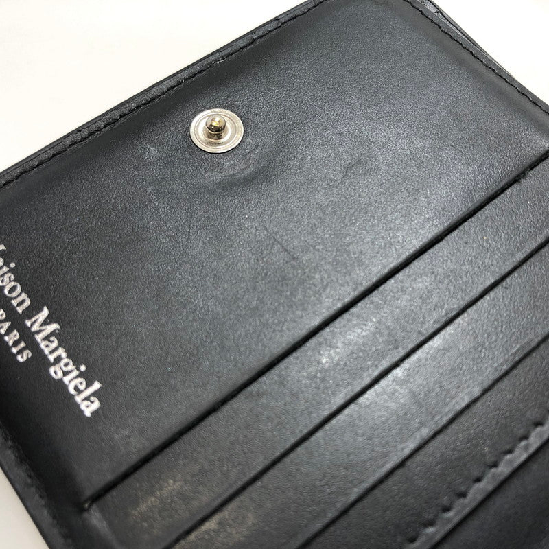 【現状渡し品】【レディース】 MAISON MARGIELA メゾンマルジェラ 4-STITCH BI-FOLD WALLET SA3UI0007 二つ折り財布 コンパクトウォレット 200-260507-rs-03-fur カラー：ブラック 万代Net店