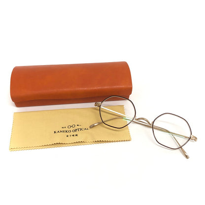 【中古品】【レディース】 金子眼鏡 VINTAGE KANEKO OPTICAL HEXAGONAL GLASSES KV-103L BRWG ヘキサゴナルグラス 度入り メガネ アクセサリー 203-260507-rs-06-fur サイズ：47ロ22-142 カラー：BRWG 万代Net店