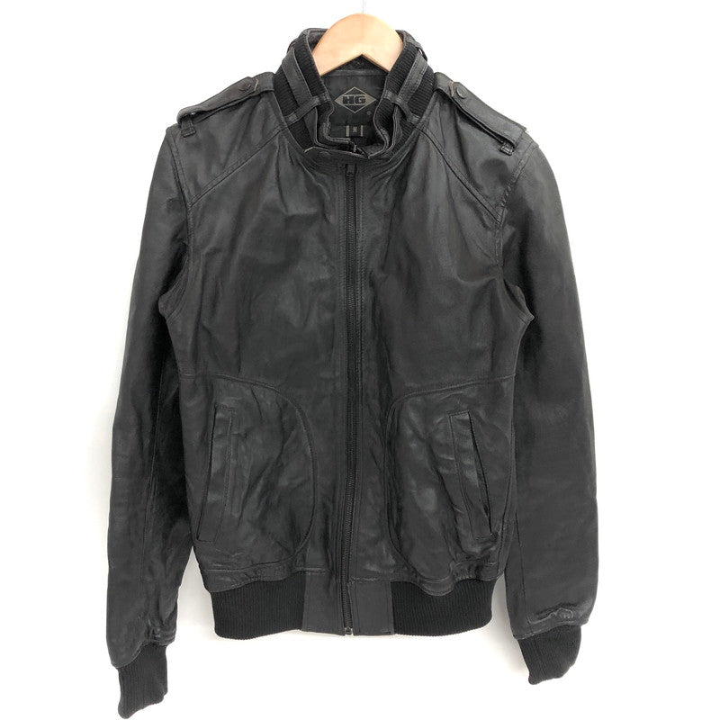 【現状渡し品】【メンズ】 HYSTERIC GLAMOUR LEATHER JACKET 4LB-1282 ピッグレザージャケット ライダース 豚革 アウター 140-260507-rs-04-fur サイズ：M カラー：ブラック 万代Net店