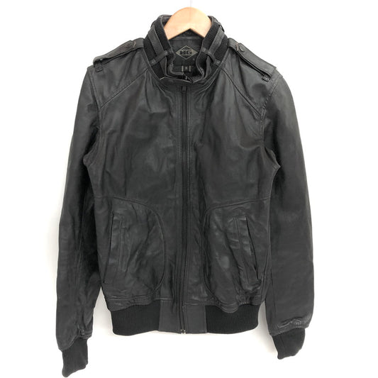 【現状渡し品】【メンズ】 HYSTERIC GLAMOUR LEATHER JACKET 4LB-1282 ピッグレザージャケット ライダース 豚革 アウター 140-260507-rs-04-fur サイズ：M カラー：ブラック 万代Net店