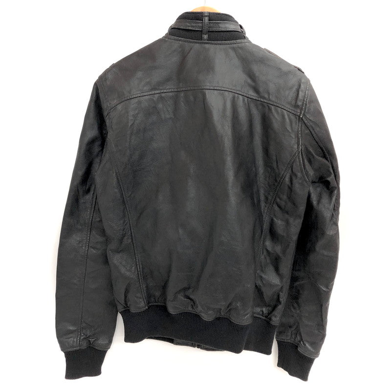 【現状渡し品】【メンズ】 HYSTERIC GLAMOUR LEATHER JACKET 4LB-1282 ピッグレザージャケット ライダース 豚革 アウター 140-260507-rs-04-fur サイズ：M カラー：ブラック 万代Net店