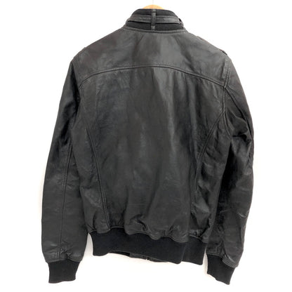 【現状渡し品】【メンズ】 HYSTERIC GLAMOUR LEATHER JACKET 4LB-1282 ピッグレザージャケット ライダース 豚革 アウター 140-260507-rs-04-fur サイズ：M カラー：ブラック 万代Net店