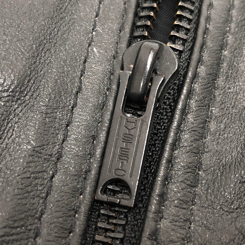 【現状渡し品】【メンズ】 HYSTERIC GLAMOUR LEATHER JACKET 4LB-1282 ピッグレザージャケット ライダース 豚革 アウター 140-260507-rs-04-fur サイズ：M カラー：ブラック 万代Net店