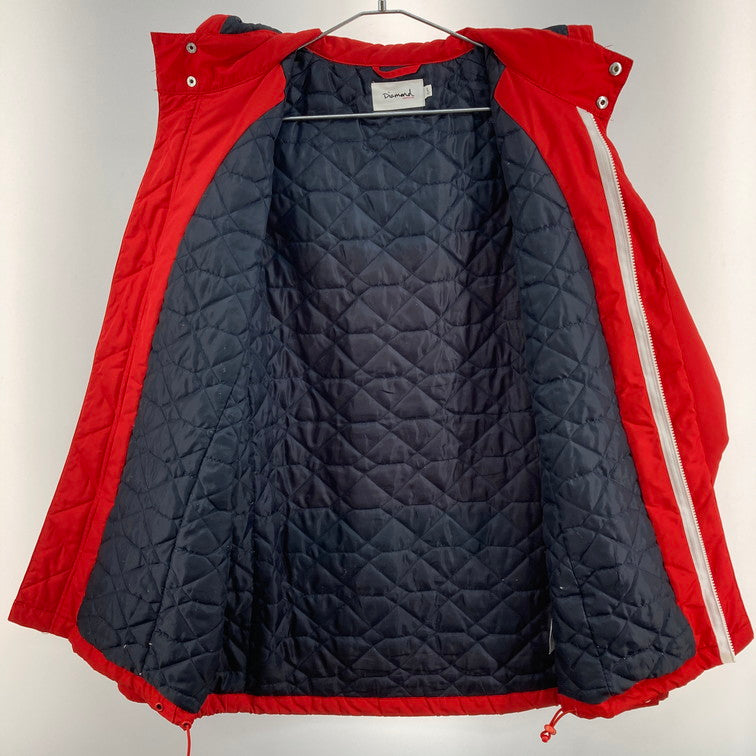 【中古品】【メンズ】 DIAMOND SUPPLY CO. HOODED QUILTING JACKET 142-260125-WA-08-iwa サイズ：L カラー：レッド 万代Net店