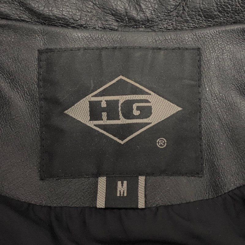【現状渡し品】【メンズ】 HYSTERIC GLAMOUR LEATHER JACKET 4LB-1282 ピッグレザージャケット ライダース 豚革 アウター 140-260507-rs-04-fur サイズ：M カラー：ブラック 万代Net店